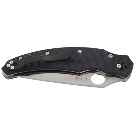 Spyderco Opus Black G-10 PlainEdge Knife (C218GP)