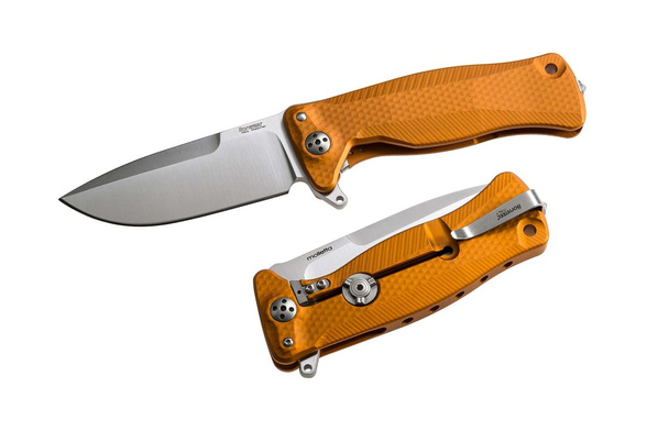 Nóż składany LionSteel SR11A Orange Aluminium, Satin Sleipner by Molletta (SR11A OS)