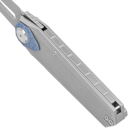 Remette Infinite Power Knife Gray Titanium, Hand Grinding Pearlescent M390 (RTIP-T)