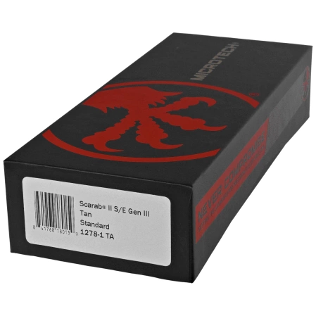 Nóż automatyczny OTF Microtech Scarab II Gen III S/E Tan Aluminium, Black M390MK by Tony Marfione (1278-1TA)