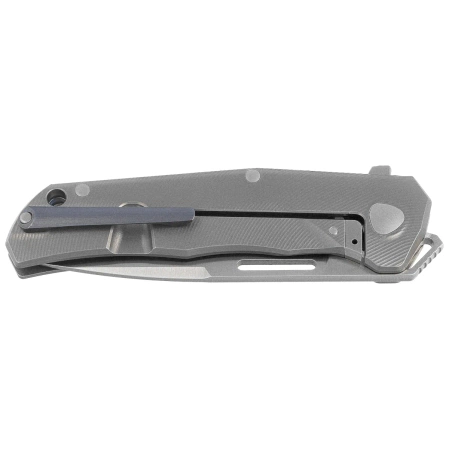 Nóż składany LionSteel Q4ttro Gray Titanium/ Fat Carbon, Satin MagnaCut by Molletta (Q4 GY)
