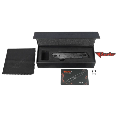 Reate PL-6 Knife Black Micarta, Black PVD Nitro-V (PL-6 BKM PVD)