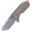 Kubey Knife Campe, Tan G10, Sandblast D2 (KU203C)