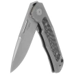 Nóż składany LionSteel Q4ttro Gray Titanium/ Fat Carbon, Satin MagnaCut by Molletta (Q4 GY)