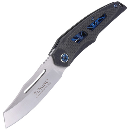 Nóż składany TOKISU Tactical Black G10 / Carbon Fiber, Satin D2 (18714)
