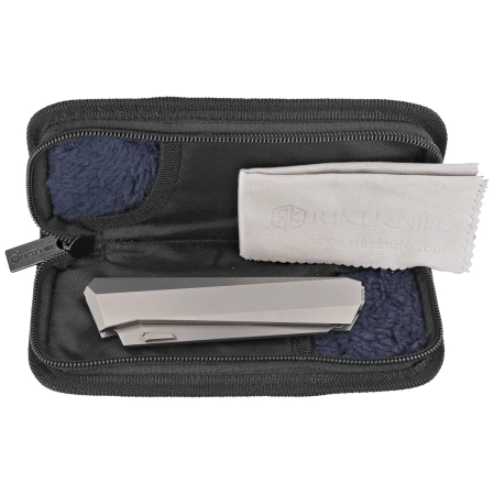 Nóż składany RikeKnife Cybertrix C Gray Titanium, Stonewashed M390 by Declynx (RK-Cybertrix-C)