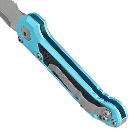 Microtech LUDT Gen III S/E Automatic Knife Turquoise Aluminum, Stonewashed P/S M390MK by Tony Marfione (1135-11TQ)