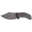 WE Knife Snick Gray Titanium/Dark Green Micarta, Gray Stonewashed (WE19022F-5)