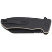 Kubey Creon Knife Black/Tan G10, Blackwashed AUS-10 (KU336F)