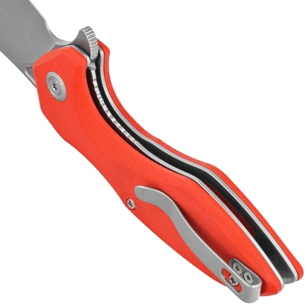 Nóż składany Kubey Nobel Red G10, Beadblasted 14C28N (KU236L)