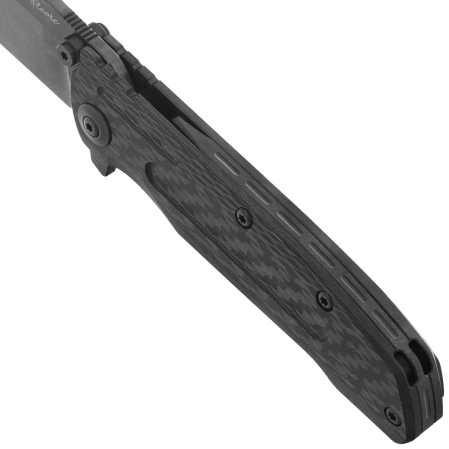 Nóż składany Reate District 9 V2 Black Titanium/Carbon Fiber, Black DLC 154CM (9D-V2 TDLC DLC)