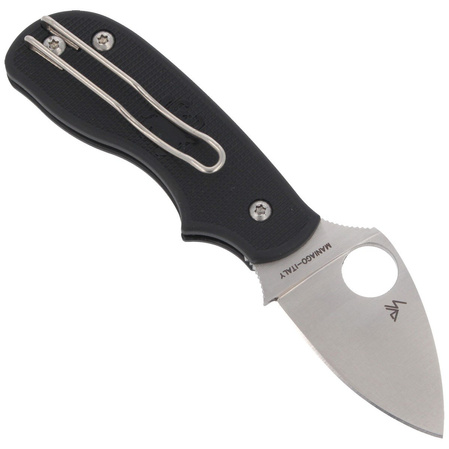 Spyderco Squeak Lightweight Black PlainEdge Knife (C154PBK)