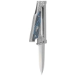 Nóż grawitacyjny Reate EXO-M OTF Gravity D/E Bead Blasted Titanium/Damascus Blue-Black G10, Satin Elmax