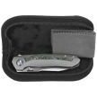 Remette RT-Kestrel Knife Gray Titanium/Green Carbon Fiber, Manual Fine Grinding Satin CPMS35VN (RTPO-A)