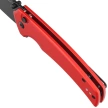 Sencut Serene Red Aluminium, Black Stonewashed D2 knife (S21022B-2)