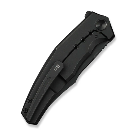 Nóż składany WeKnife Kyklos Black Titanium, Black Stonewashed M390 (WE23086-1)