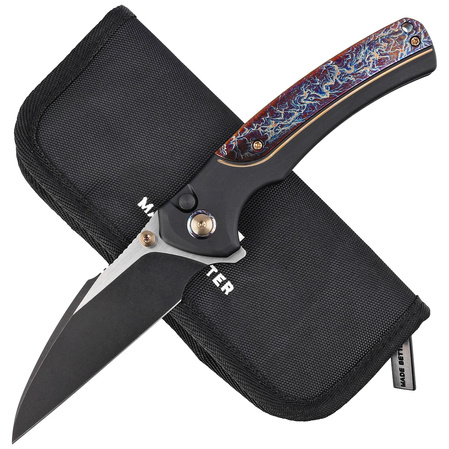 WE Knife Ziffius LE No 141/310 Black / Golden Titanium, Black Stonewashed / Satin CPM 20CV (WE22024D-1)