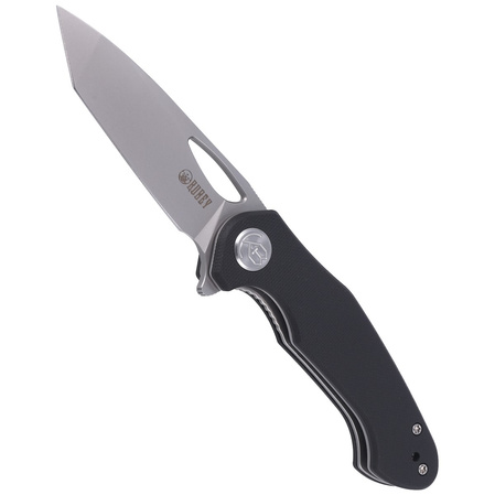 Nóż składany Kubey Dugu T/E Black G10, Sand Blasted 14C28N (KU159C)