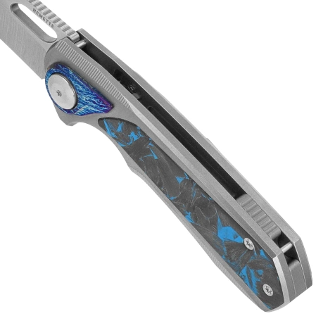 Remette RT-Saker Falcon Gray Titanium/Carbon Fiber, Manual Fine Grinding Satin S45VN (ASTP-1)