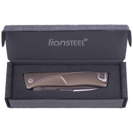 LionSteel Thrill Knife Bronze Titanium, Satin M390 by Molletta (TL BR)