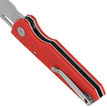 Nóż składany Bestechman Guardian Red G10 w/ Carbon Fiber Pattern, Satin D2 (BMK11C)