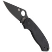 Spyderco Para 3 G-10 Black / Black Blade PlainEdge Knife (C223GPBK)