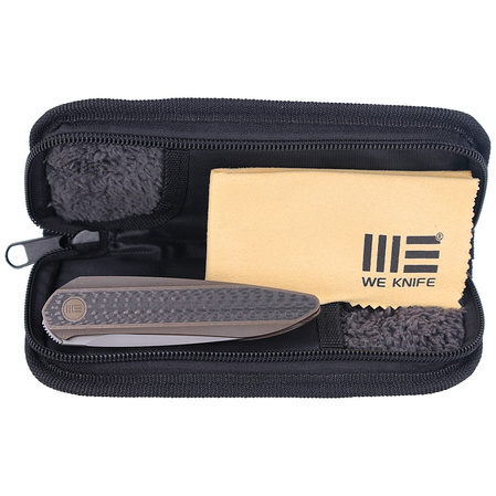 WE Knife Black Void Opus Bronze Titanium / Carbon Fiber, Stonewashed CPM 20CV by Justin Lundquist (2010A)