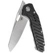 Bestech Nyxie Grey Titanium/Carbon Fiber, Stonewashed/Satin CPM S35VN by Todd Knife and Tool Knife (BT2209C)