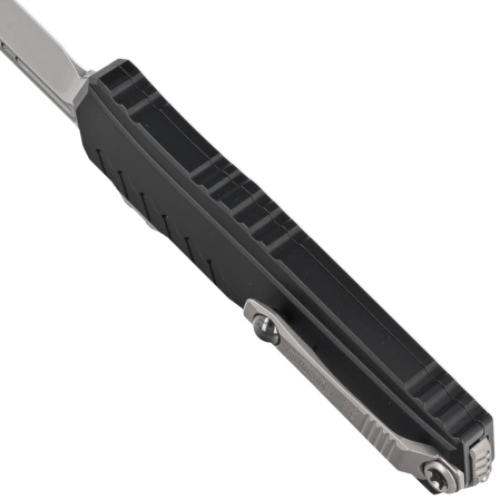 Nóż automatyczny OTF Microtech Cypher II S/E Black Aluminium, Stonewashed M390MK by Deryk Munroe and Tony Marfione (1241-10)