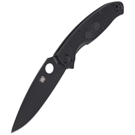 Spyderco Resilience Lightweight, Black Blade Plain 8Cr13MoV Folding Knife (C142PBBK)
