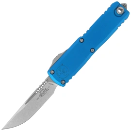 Nóż automatyczny OTF Microtech UTX-85 Gen IV S/E Blue Aluminium, Stonewashed M390MK by Tony Marfione (12314-10BL)