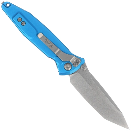 Nóż składany Microtech Socom Elite T/E Blue Aluminium, Stonewashed M390 by Tony Marfione (161-10BL)