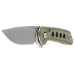 Nóż składany Reate PL-XF-3 Green Micarta/Black G10 Inlay, Stonewashed Nitro-V