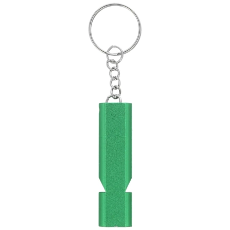 Barbaric Whistle Key-ring Green Aluminum (16215-GR)