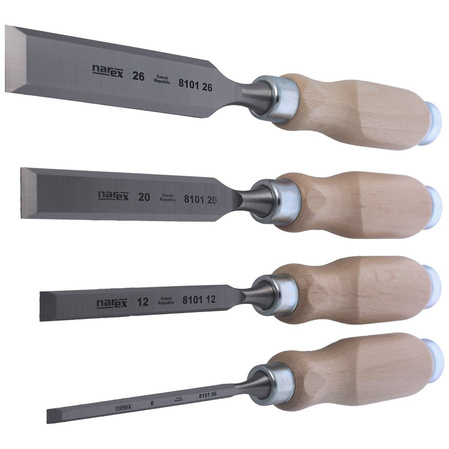 Narex Profi chisel set with side chamfer 6, 12, 20, 26 (863010)