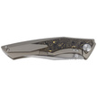 Bestech Togatta Light Bronze Titanium/Damascus Copper Carbon Fiber, Satin M390 by Koens Craft Knife (BT2102G)