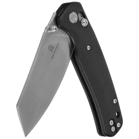 Bestechman Cicada's Wing Knife Black G10, Satin 10Cr15MoV (BMK06K)