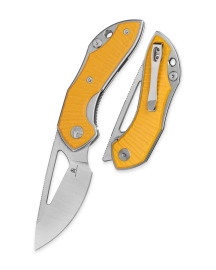 Bestechman Triassic Knife Yellow G10, Satin 14C28N by Denis Simonutti (BMK17B)