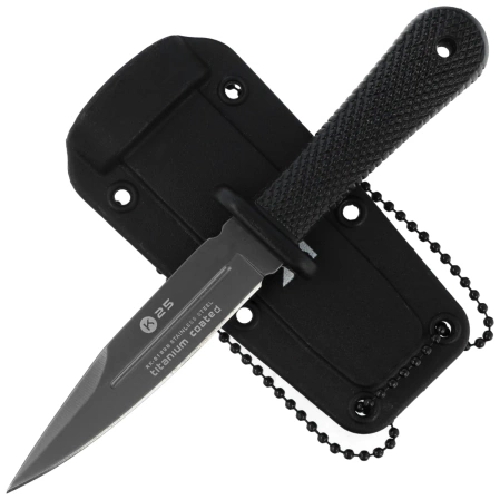 K25 Botero Neck Knife Black ABS, Titanium 7Cr17MoV (31898)