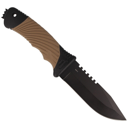 Nóż Herbertz CJH Coyote Brown Plastic/Black Rubber, Black 420 (585412)