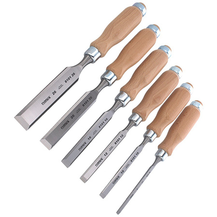 Narex Profi chisel set with side chamfer 6, 10, 12, 16, 20, 26 (853055)