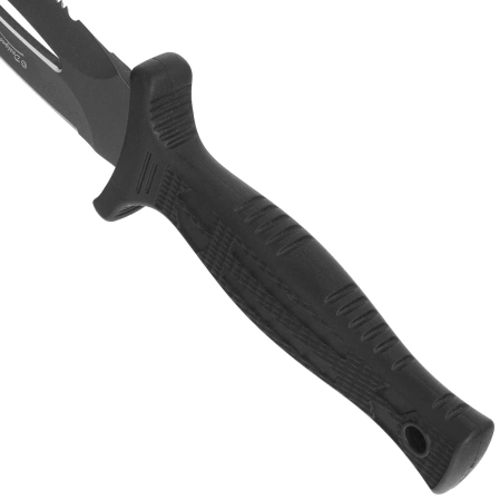K25 RK-32607 Boot Knife Rubber Black, Titanium 7Cr17Mov