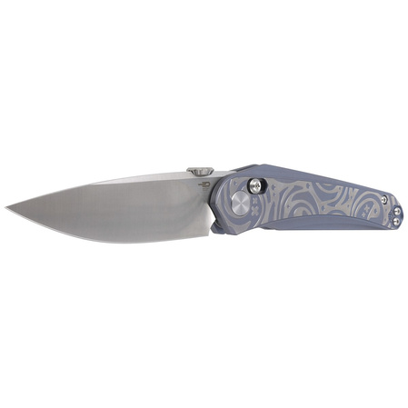 Bestech Mothus Blue Titanium, Satin M390 by Kombou Knife (BT2206A)