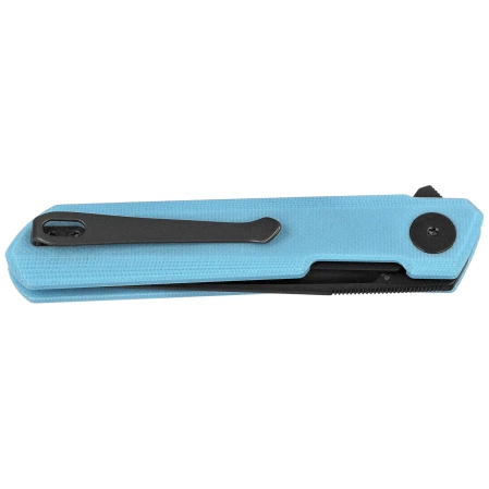 Nóż składany Bestechman Mini Dundee Tiffany Blue G10, Grey PVD D2 by Ostap Hel (BMK03L)