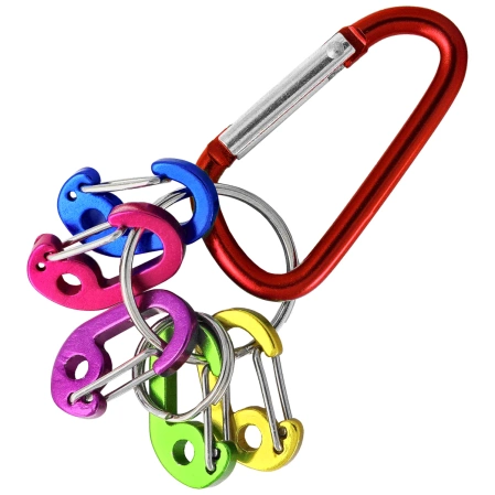 Martinez Albainox Red Aluminum Carabiner Set (16249-RD)