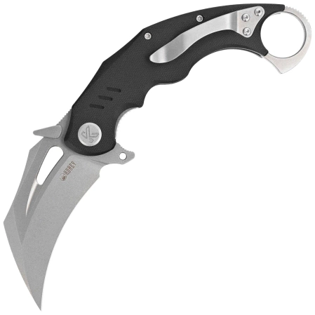 Nóż składany Kubey Wrath Black G10, Beadblasted 14C26N by MUZI Design (KU261A)