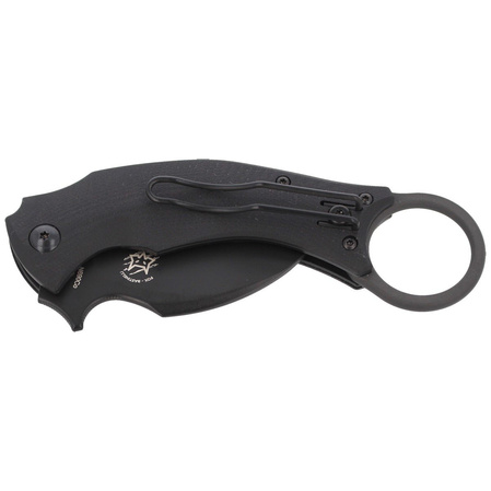 Nóż FOX Karambit Black Bird G10 Black, Black Idroglider by Bastinelli (FX-591)