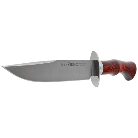 Muela Cherokee-19R Red Pakka Wood Knife, Satin X50CrMoV15