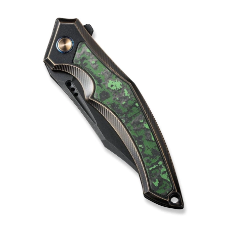 WE Knife Orpheus LE No ???/155 Bronze / Black Titanium / Jungle Wear Fat Carbon Fiber, Black Stonewashed CPM 20CV (WE23009-1)