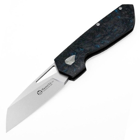 Maserin W2 Black/Blue FatCarbon, Satin M390 by Attilio Morotti Knife (371/B)